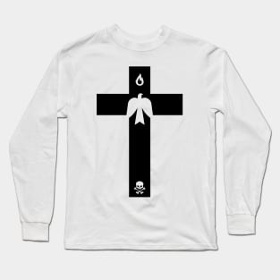 Christian cross and dove - a symbol of the Spirit Long Sleeve T-Shirt